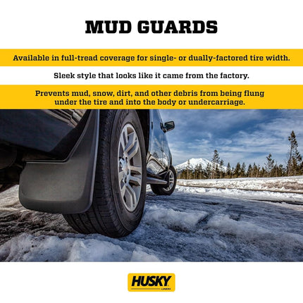 Husky Liners Mud Guards | Dually Rear Mud Guards - Black | 57871 | Fits 2015-2019 Chevrolet Silverado/GMC Sierra 3500 HD w/Dual Rear Wheels 2 Pcs