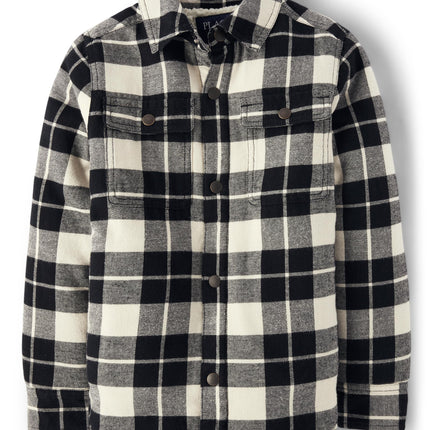 The Children's Place Boys' Sherpa Lined Shirt Jack