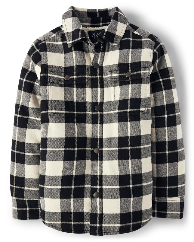 The Children's Place Boys' Sherpa Lined Shirt Jack
