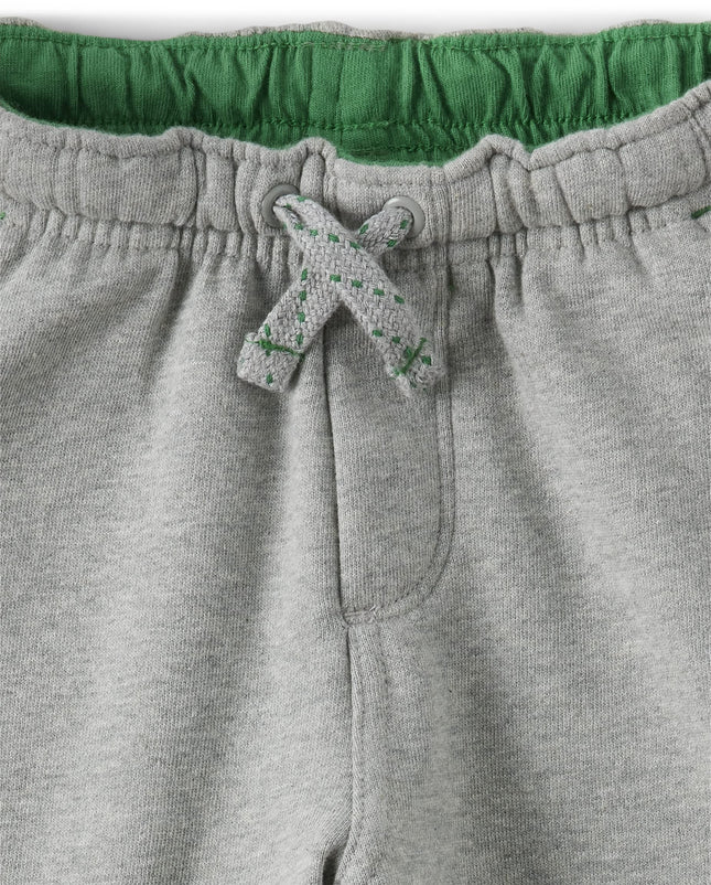 Gymboree Boys' and Toddler Fleece Jogger Sweatpants, Dino Knee, 7