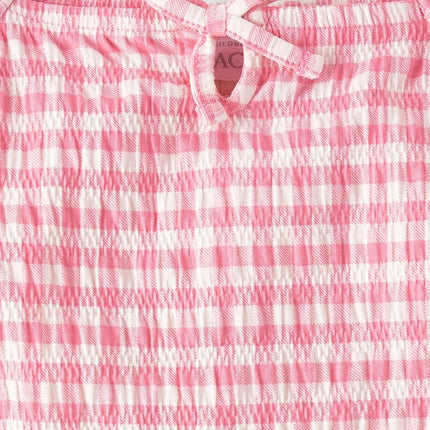The Children's Place Girls' Smocked Short Sleeve Tops, Cosmos Keyhole, X-Small