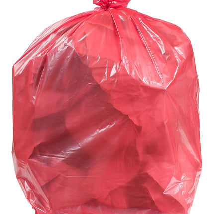 Red Trash Bags, 33-39 Gallon 100 / Case 1.5 Mil