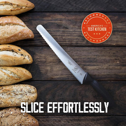 Mercer Culinary Millennia 10-Inch Wide Bread Knife, White