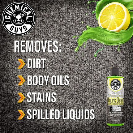 Chemical Guys Foaming Citrus Fabric Clean – Carpet & Upholstery Shampoo and Odor Eliminator – Safe for Cars, Trucks, SUVs, Motorcycles, RVs & More – 473 ml, 2 Pack