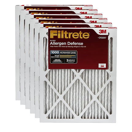 Filtrete 16x20x1, AC Furnace Air Filter, MPR 1000, Micro Allergen Defense, 6-Pack