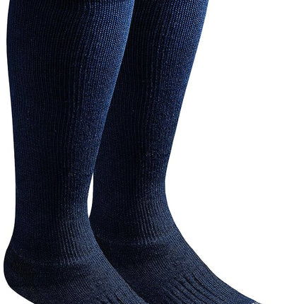 Dickies Men's Light Compression Comfort Over-The-Calf Socks, Available in M-XXL (2, 4 Pairs), Navy (2 Pairs), Large