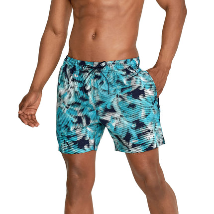 Speedo Men's Swim Trunk Short Length Redondo Comfort Liner Print