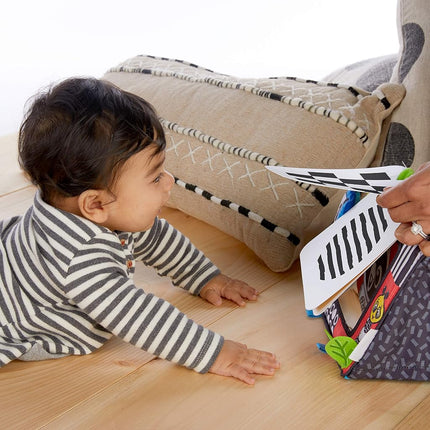 Baby Einstein Flip for Art High Contrast Floor Activity Mirror with Take Along Cards, Tummy Time Play, Newborn+