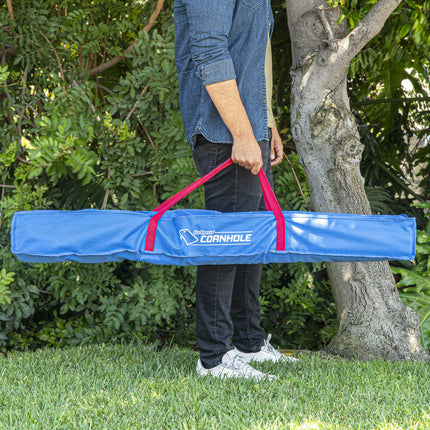 Juego de Cornhole GoSports portátil con marco de PVC con 8 pufs y estuche de viaje - Elige tu estilo