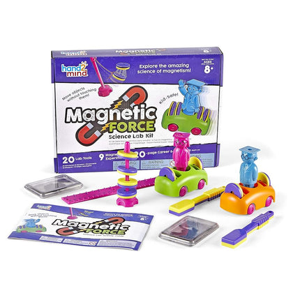 hand2mind Magnets! Super Science Kit for Kids (Ages 8+) - Build 9 STEM Experiments & Activity Set | Make Magnets Float, Move a Train, and Build a Compass | Educational Toys | STEM Authenticated