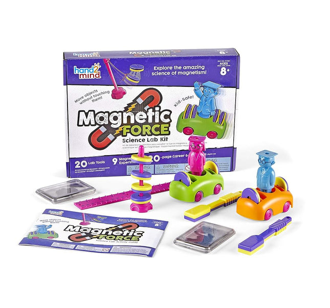 hand2mind Magnets! Super Science Kit for Kids (Ages 8+) - Build 9 STEM Experiments & Activity Set | Make Magnets Float, Move a Train, and Build a Compass | Educational Toys | STEM Authenticated