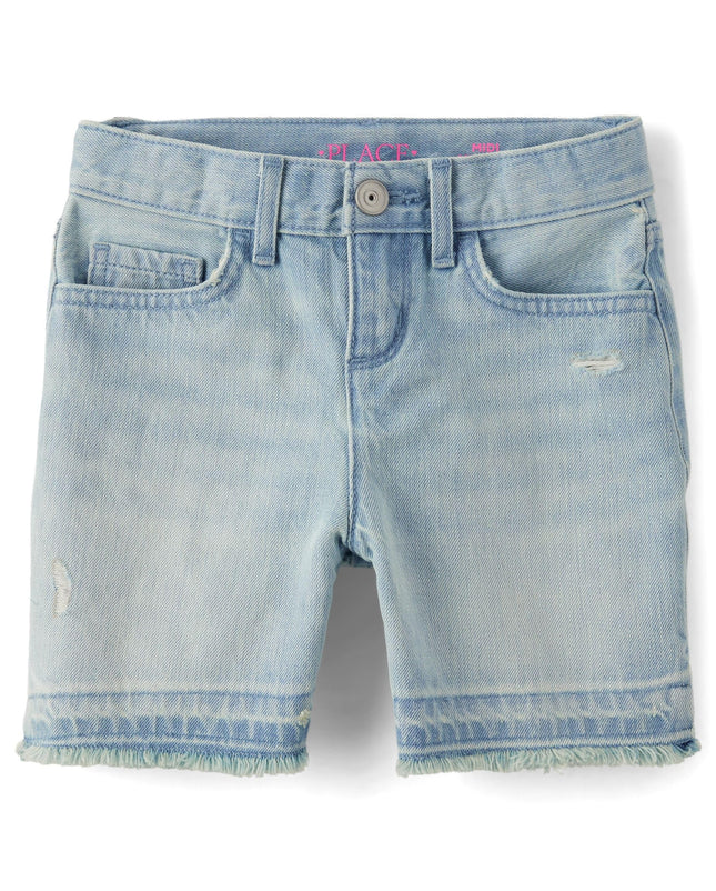 The Children's Place Girls' Denim Midi Shorts, Row