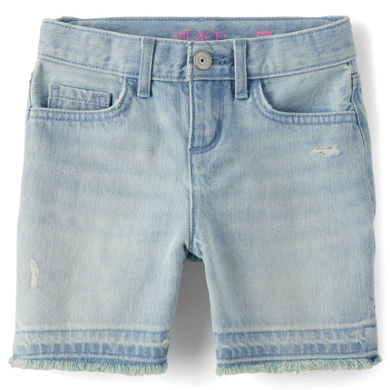 The Children's Place Girls' Denim Midi Shorts, Row