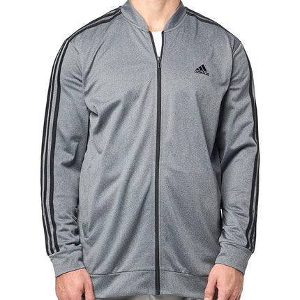 adidas mens 3-stripes Tricot Full-zip Jacket, Dark