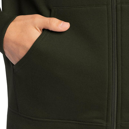 Fruit of the Loom unisex-adult Eversoft Fleece Hoodies, Pullover & Full Zip, Moisture Wicking & Breathable, Sizes S-4x, Duffle Bag Green Full Zip, S