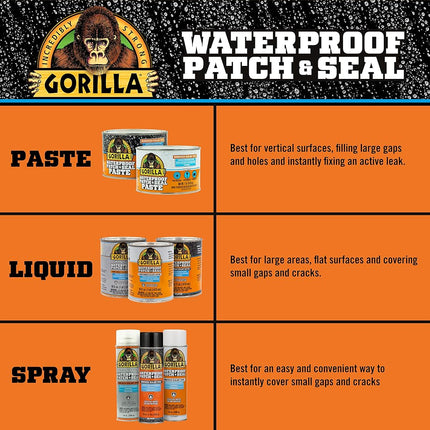 Gorilla Waterproof Patch & Seal Liquid, Black, 32 Ounces, (Pack of 1)