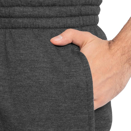 Fruit of the Loom Men's Eversoft Fleece Joggers with Pockets, Relaxed Fit, Moisture Wicking, Breathable, Tapered Sweatpants, Black Heather, X-Large