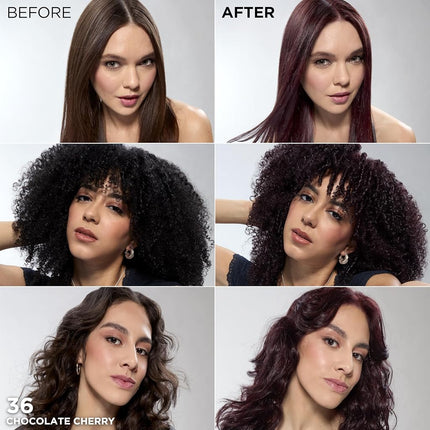 L'Oreal Paris Feria Permanent Hair Color, Chocolate Cherry, 2 Count