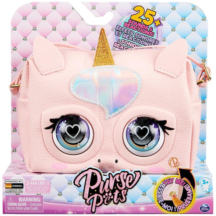 Purse Pets, Glamicorn Unicorn Interactive Purse Pet with Over 25 Sounds and Reactions, Kids Toys for Girls Ages 5 and up