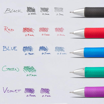 Pentel Ink Energel Retractable Fine Point Liquid Gel Pens - Black