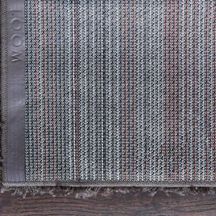 Unique Loom Solo Solid Shag Collection Modern Plush Graphite Gray Rectangle (2' x 3')