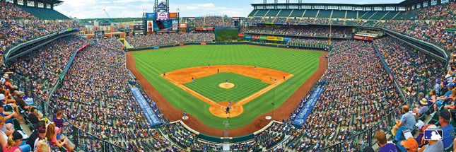 Masterpieces 1000 Piece Sports Jigsaw Puzzle - MLB Colorado Rockies Center View Panoramic - 13"x39"