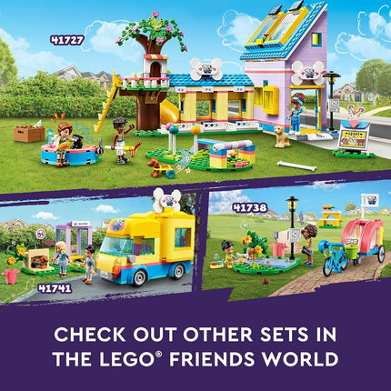 LEGO Friends Dog Rescue Center 41727, Pet Animal Playset for Kids Ages 7 Plus Years Old with 2023 Series Characters Autumn and Zac Mini-dolls, Toy Vet Set