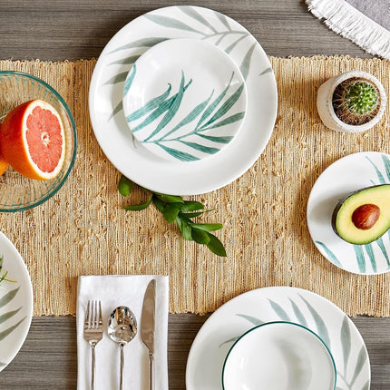 Corelle Set of 12 Dinner Plates, Solar Print