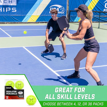 GoSports GS 40 Pickleball Balls - 4 Pack of Regulation USAPA Pickleballs