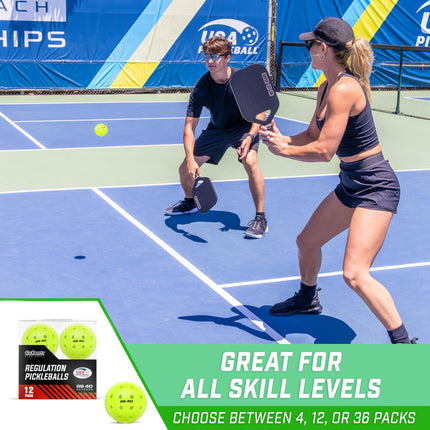 Pelotas de pickleball GoSports GS 40 - Paquete de 4 pelotas de pickleball USAPA reglamentarias