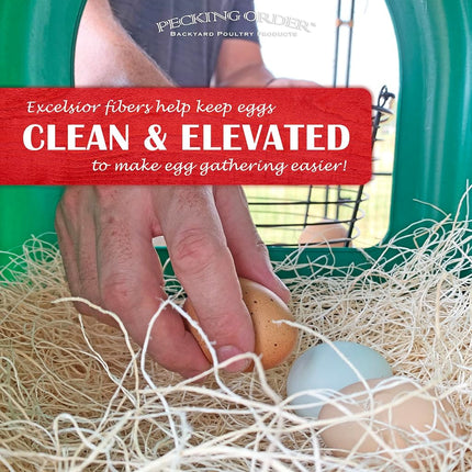 Nest Box Pads for Chicken Nesting Boxes - 13 x 13 Pads Made in USA from Sustainably Sourced Aspen Excelsior (10 Pack)