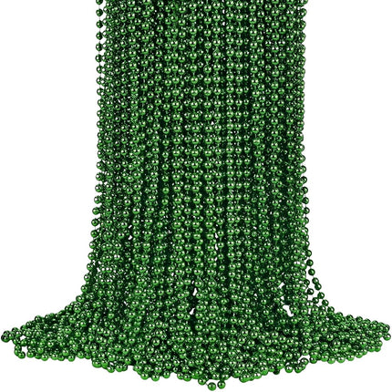 Amscan 395801.03 Accessoires, colliers de perles, articles de fête, vert, 76 cm, 50 pièces