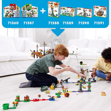 LEGO 71390 Building Set, Super Mario Reznor Knockdown Expansion Set, Collectible Buildable Game Toy for Kids with Blue Toad Figure, Multicolor, Gifts for Girls and Boys age 8 Plus