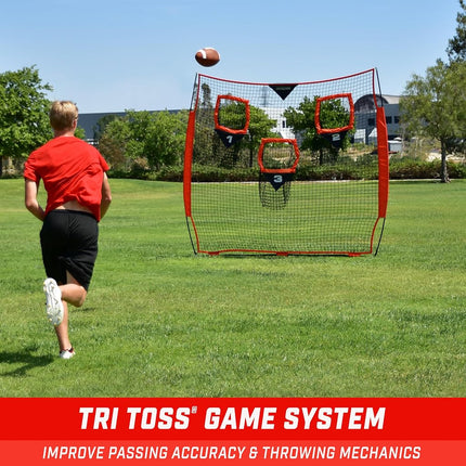 GoSports 8 x 8 ft Football Throwing Net - Red