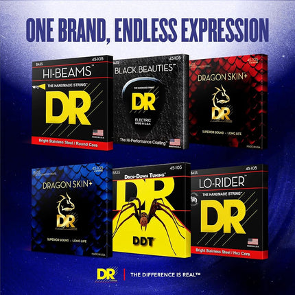 DR Strings Pure Blues Bass Medium 6 String