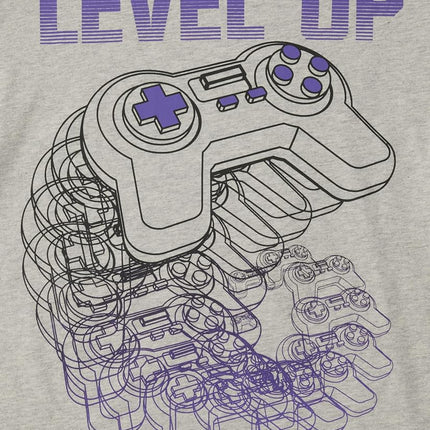 T-shirt graphique dinosaure à manches courtes pour garçons The Children's Place, Level Up/Casque/Squelette gamer, Très petit