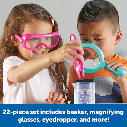 Learning Resources Primary Science Lab Set Pink,22 Pieces, Ages 3+, Science Kits for Kids, Experiments for Kids, stem Toys for Kids, Sensory Tube, STEM Toys