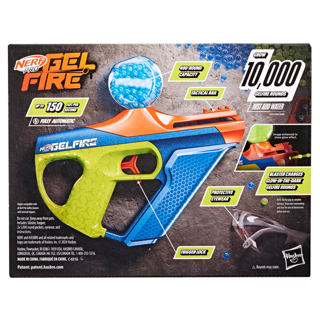 Nerf Pro Gelfire Nightfall Uproar Full Auto Blaster, 150 FPS, 10,000 Rounds, Glow in The Dark Blaster, Eyewear, Age 14+