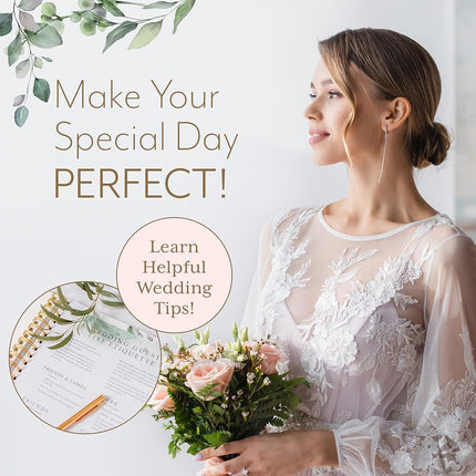 Your Perfect Day Wedding Planner Floral Gold - Undated Bridal Planning Diary Organizer - Hard Cover, Pockets & Online Support