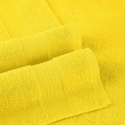 Elegant Comfort Premium Turkish Cotton 6 Pack Washcloths Set - 13 x 13 inch, Luxurious Hotel Spa Quality 100% Turkish Cotton 6PC Washcloth Set - Highly Absorbent - Soft Bathroom Towels, Yellow