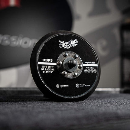 Meguiar's Soft Buff DA Backing Plate - Flexible Edge Polishing and Buffing Backing Pad - Distribute Pressure Evenly - Professional Grade Backing Plate for Car Care Detailing - 5"/ 127mm