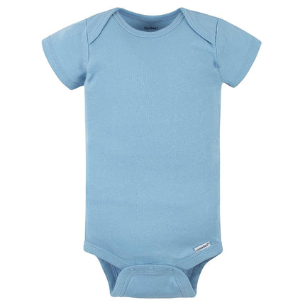 Gerber Baby 5-Pack Solid Onesies Bodysuits, Blue, 18 Months