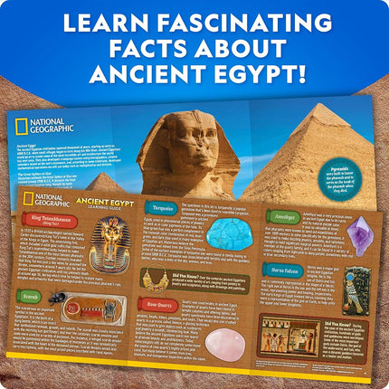 National Geographic Ancient Egypt Dig Kit – Includes Pyramid, Sphinx & Pharaoh-Shaped Dig Bricks with Real Gemstones & Replica Artifacts, Archeology Kit and Gems for Kids, Gift for Girls and Boys