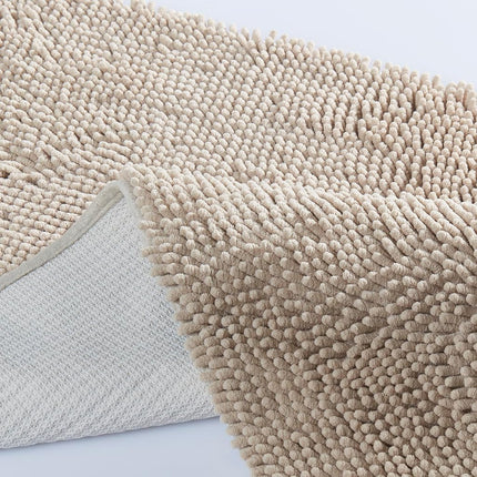 Non Slip Bath Mat, Biege Bathroom Rug, Large Thick Ultra-Soft Absorbent Chenille Washable Bathroom Runner, Quick Dry Microfiber Bathmat for Shower Floor by Casual Living, 24 x 60-Inch, Biege