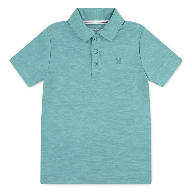 Hurley Boys' Performance Polo Shirt, Harbor Green Heather, 2T