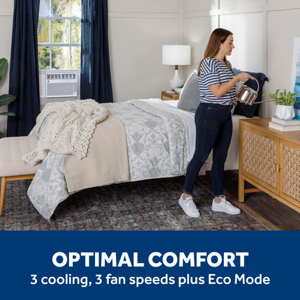 GE AWCS12WWA Window Air Conditioner, Wi-Fi Enabled, Energy-Efficient Cooling for Large Rooms up to 550 sq ft, Easy Install Kit, Control Using Remote or Smartphone App, New 12,000 BTU, White