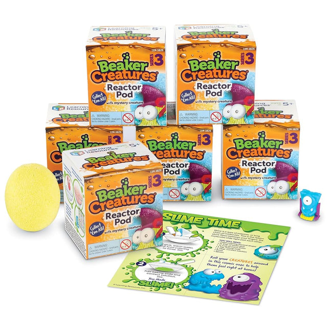 Learning Resources LER3831 Beaker Creatures Series 3 6-Pack Reactor Pods