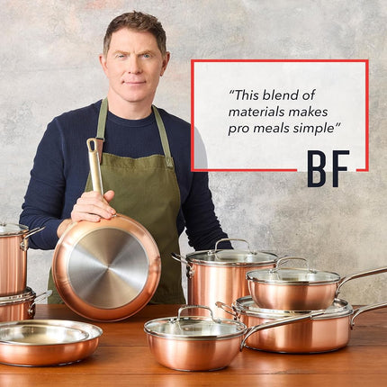 GreenPan x Bobby Flay 2QT Copper Chef's Pan with Lid, Tri-Ply, Induction Ready
