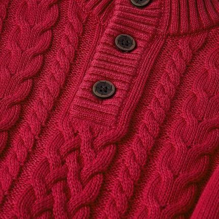 Gymboree Baby Boys' and Toddler Long Sleeve Cable Knit Sweaters, Salsa Red, 2T