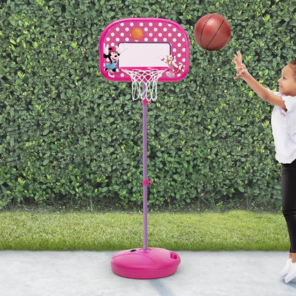 Delta Children Disney Minnie Mouse Basketball Hoop Set for Kids, Pink
